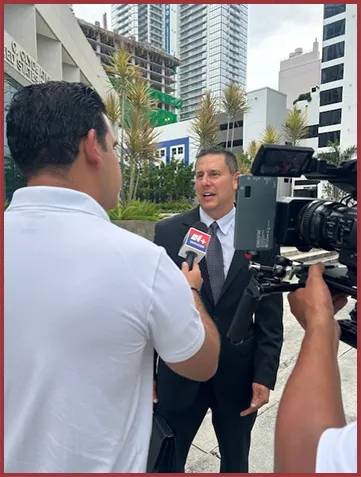 Attorney Alfredo A. Izaguirre on a news interview